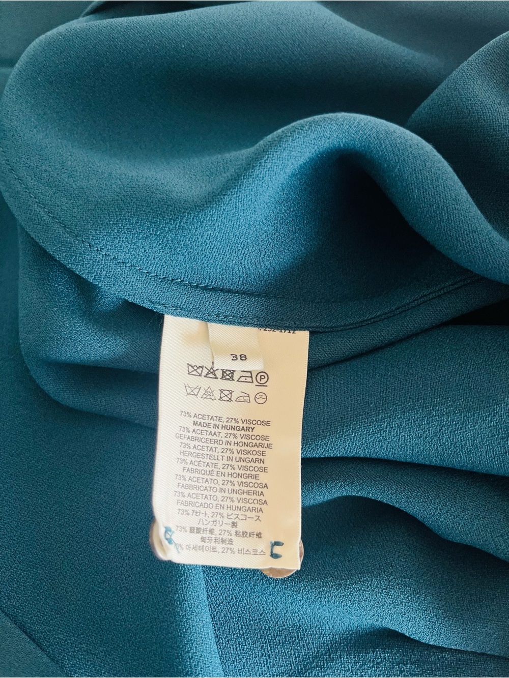RUNWAY DRIES VAN NOTEN PETROL COLOR BLOUSE - Picture 5 of 7